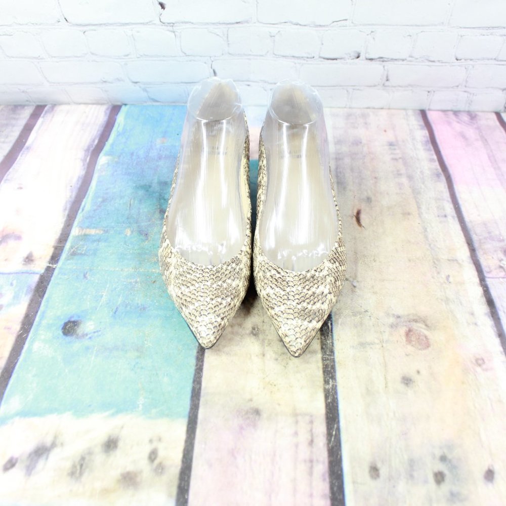 Stuart Weitzman Snakeskin Pump Shoes Size 8 M - Picture 5 of 9